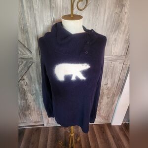 Talbots Navy Polar Bear Sweater